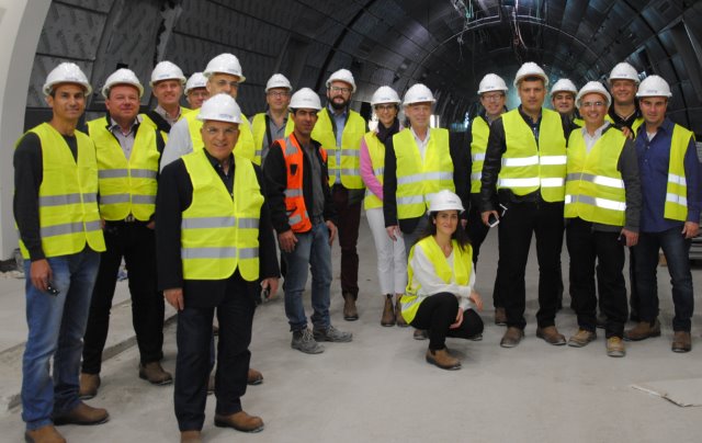 The FEGIME group 80m below Jerusalem in the tunnels of the »HaUma« Railway Station construction site